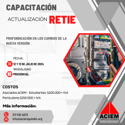 CAPACITACIÓN ACTUALIZACION RETIE 